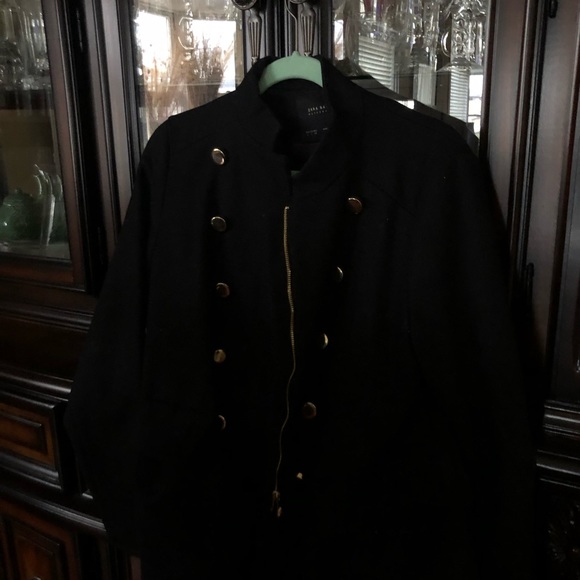 Gorgeous black zara pea coat - Picture 5 of 6